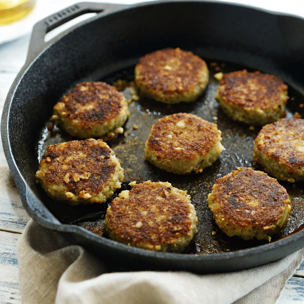 vegan-falafel-recipe (2) Cooking vegan falafel recipe on stovetop